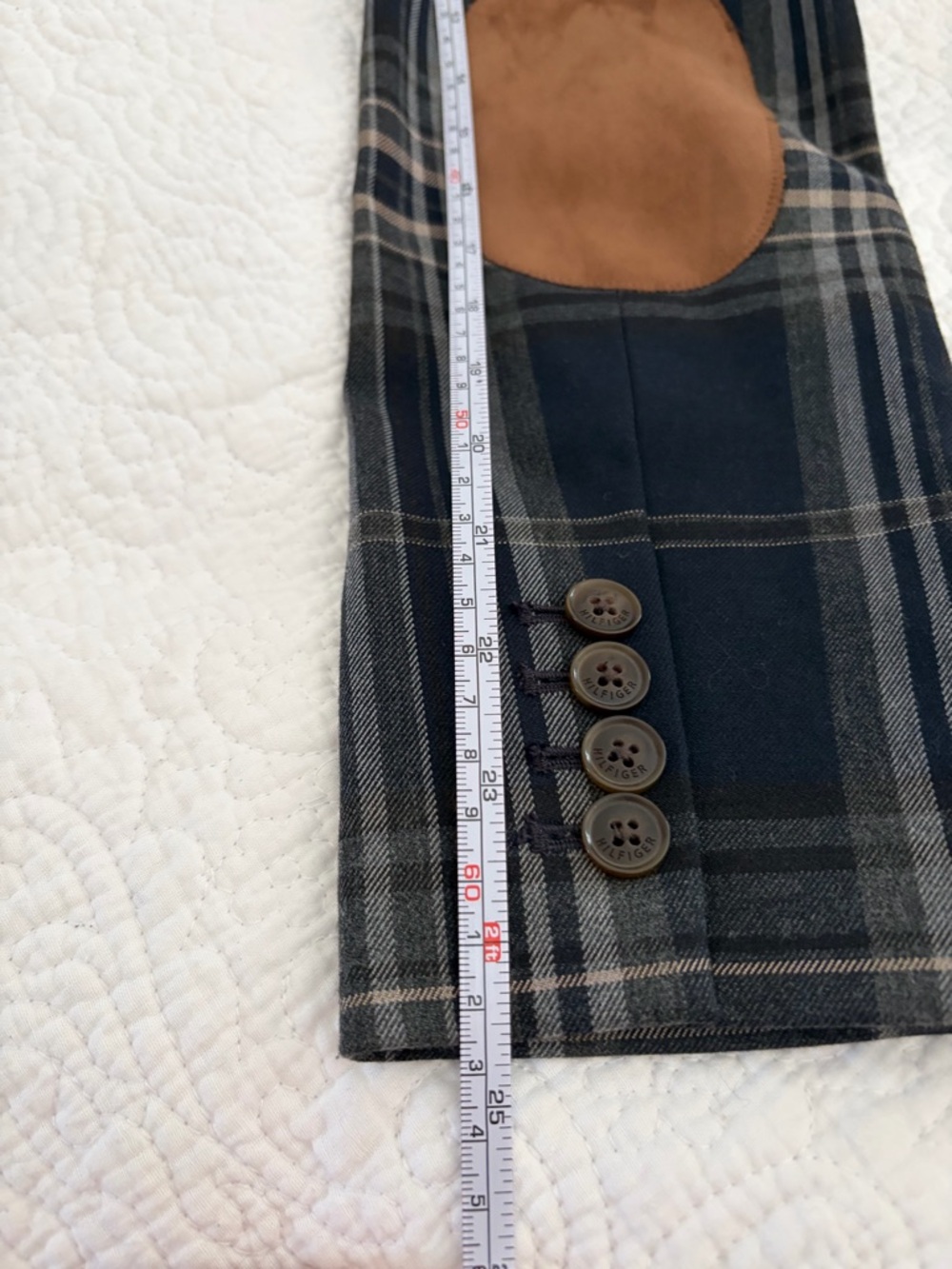 Tommy Hilfiger Blazer Navy Beige Size 12 - Picture 9 of 13
